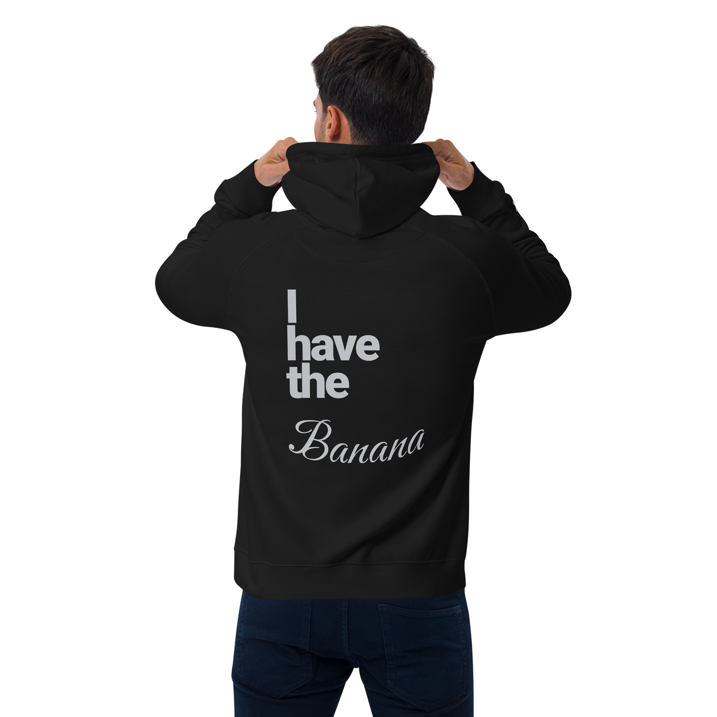 Sweat à capuche écologique Raglan unisexe imprimé dos "banana"
