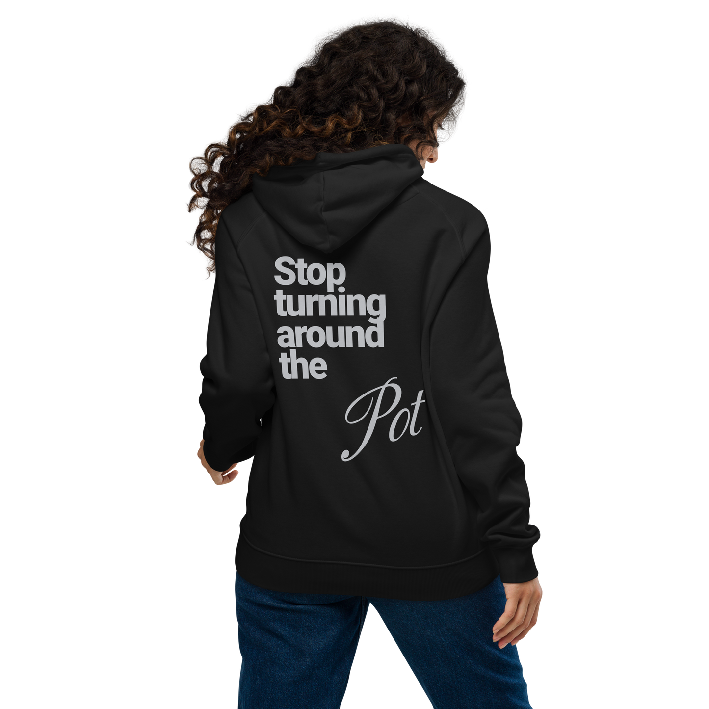 Sweat à capuche écologique Raglan unisexe imprimé dos "pot"