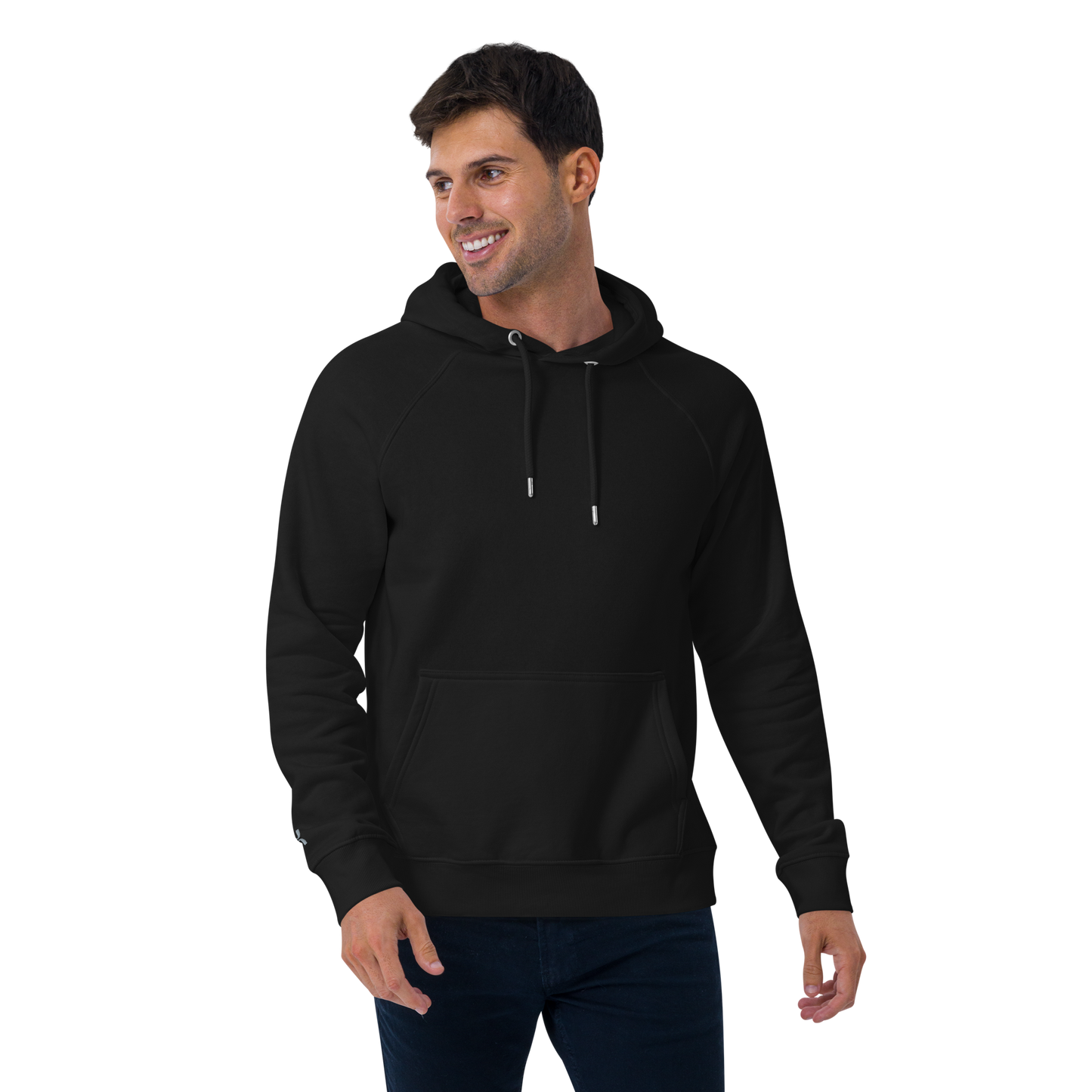 Sweat à capuche écologique Raglan unisexe imprimé dos "bean"