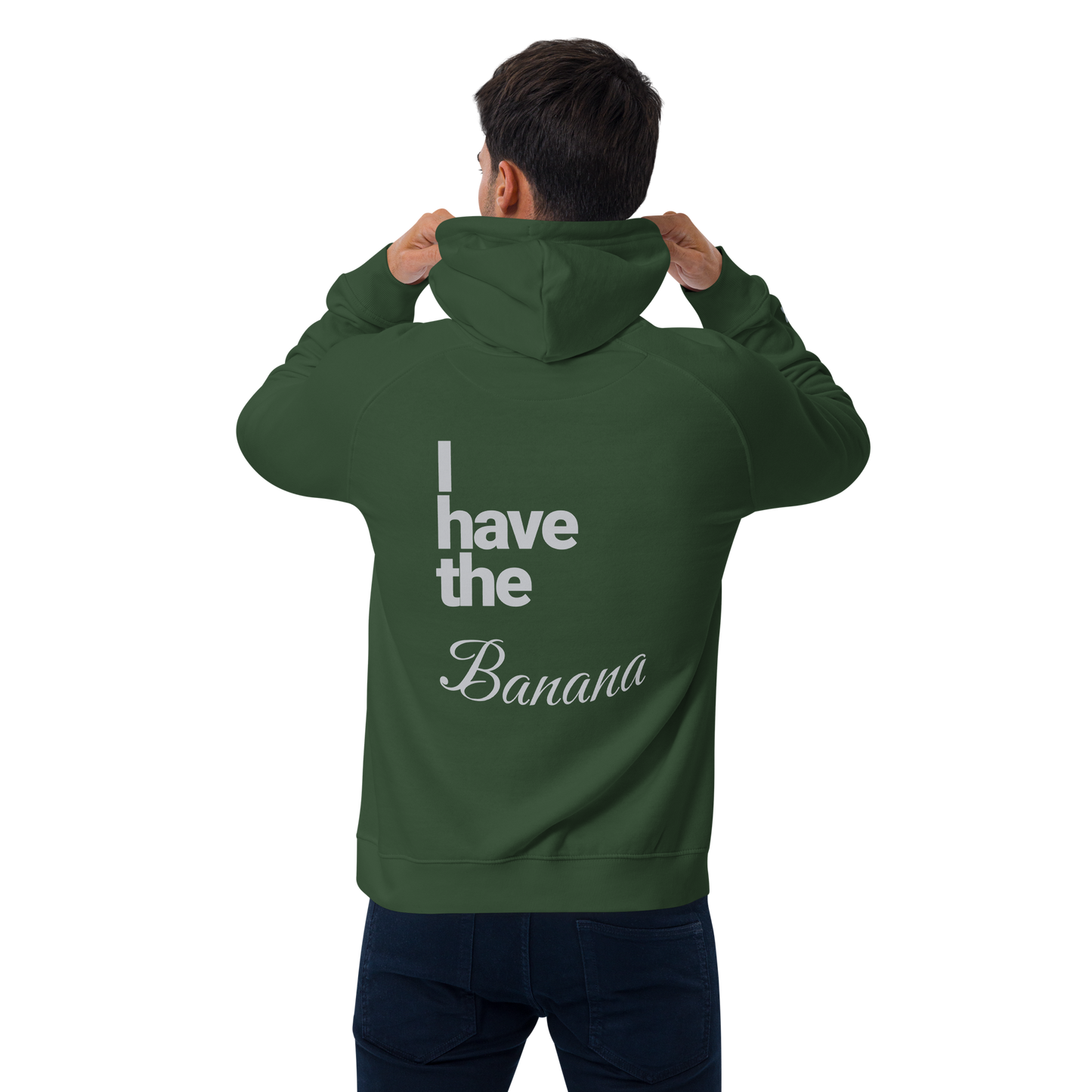Sweat à capuche écologique Raglan unisexe imprimé dos "banana"