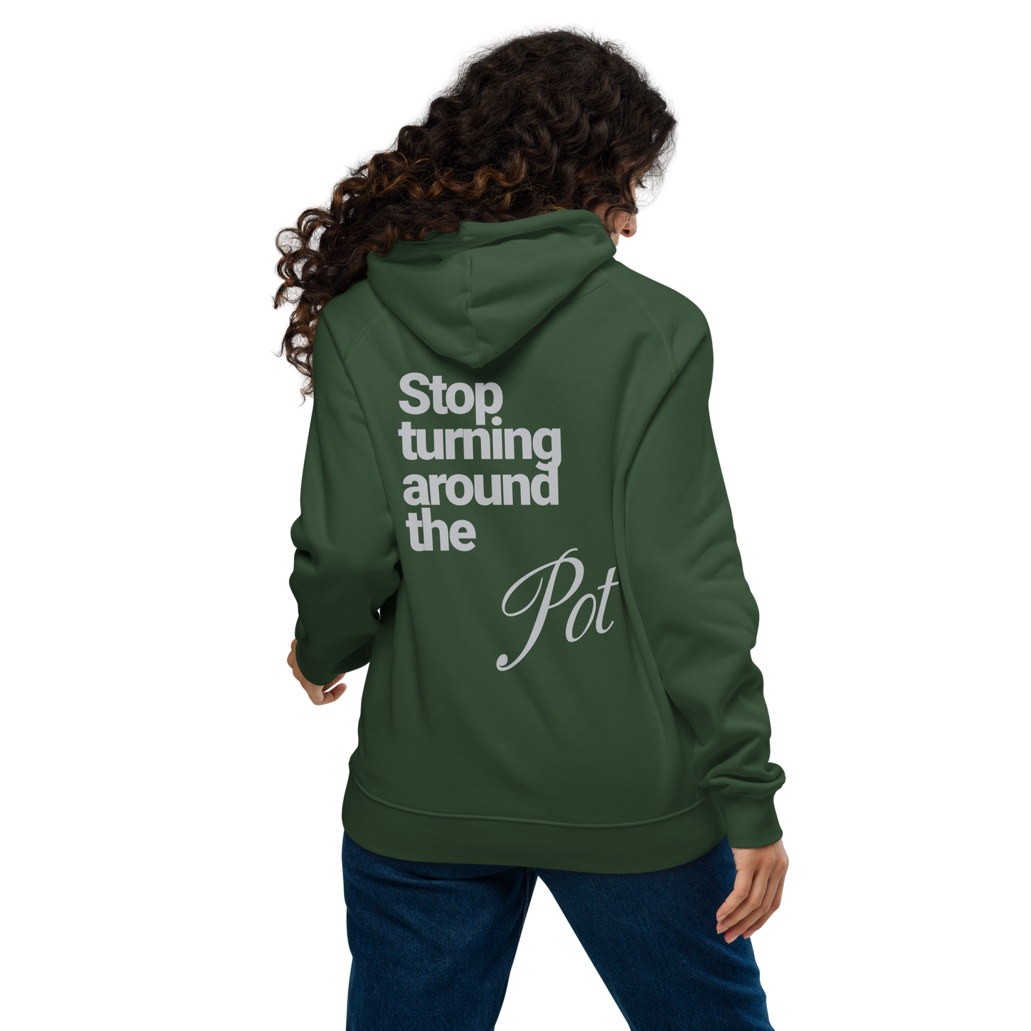 Sweat à capuche écologique Raglan unisexe imprimé dos "pot"