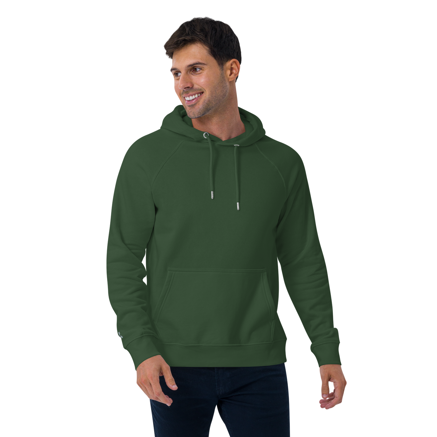 Sweat à capuche écologique Raglan unisexe imprimé dos "bean"