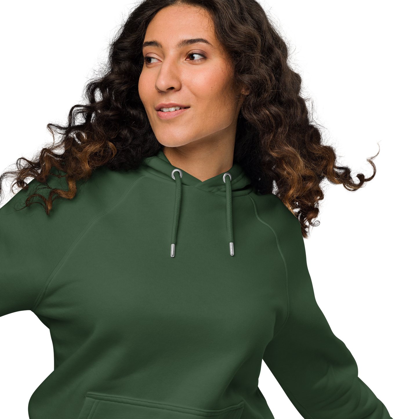 Sweat à capuche écologique Raglan unisexe imprimé dos "bean"
