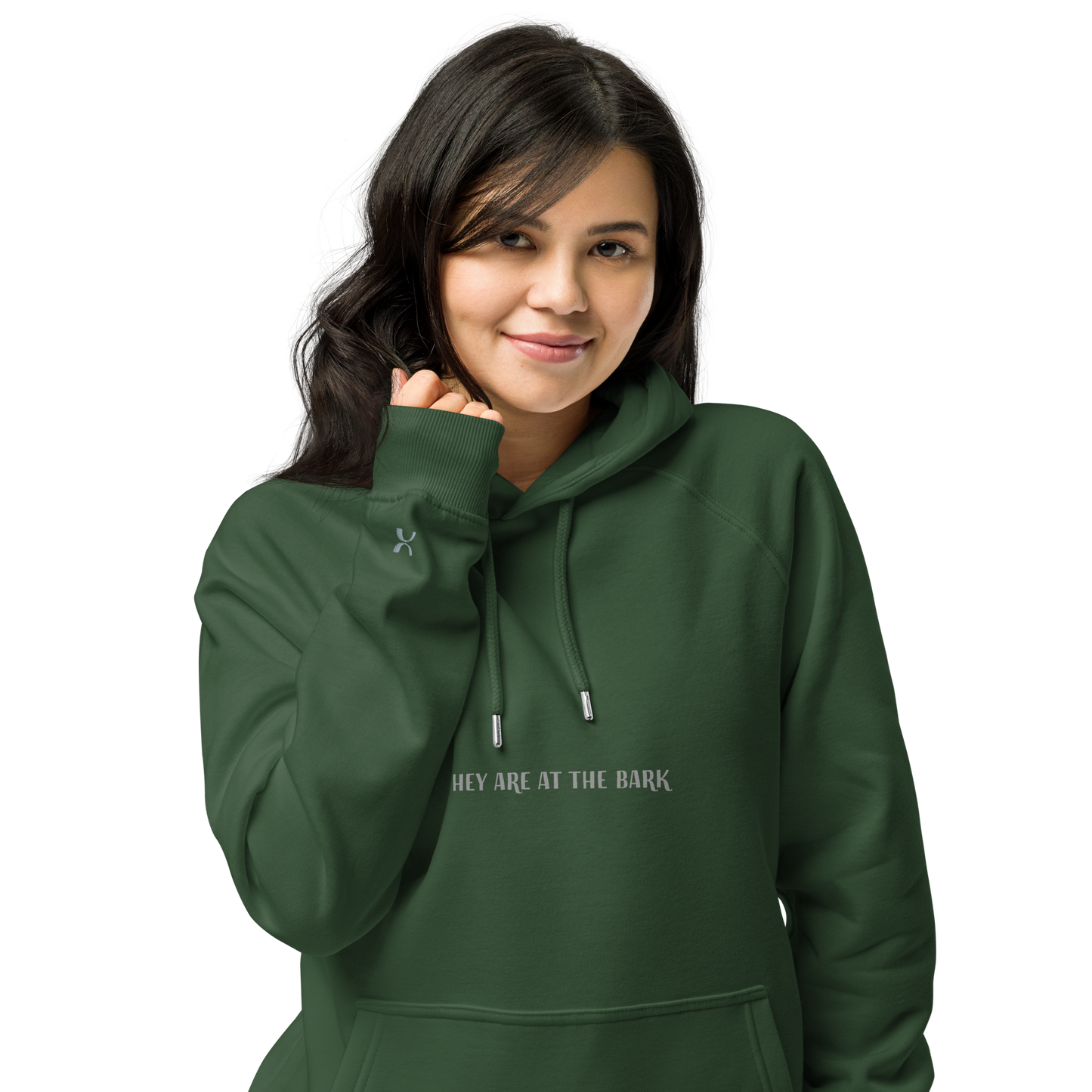 Sweat à capuche écologique Raglan unisexe "bark"