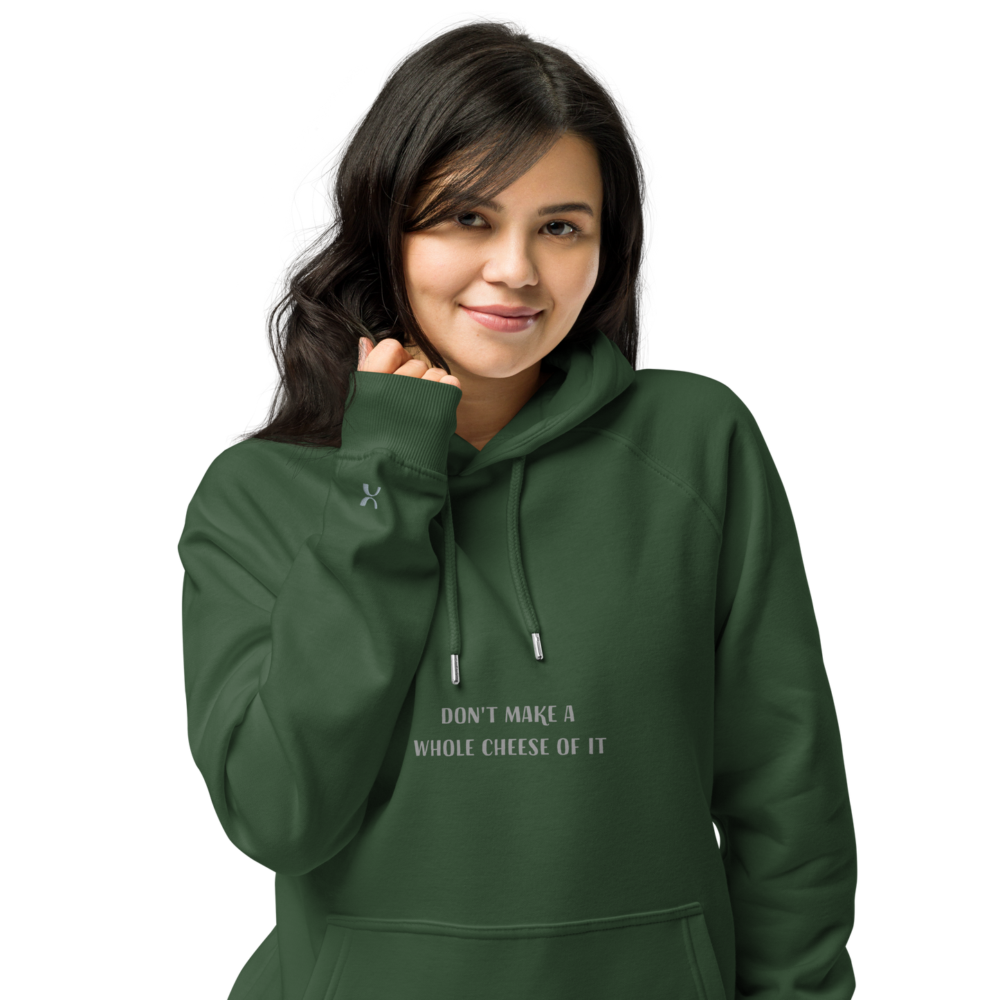 Sweat à capuche écologique Raglan unisexe "cheese"