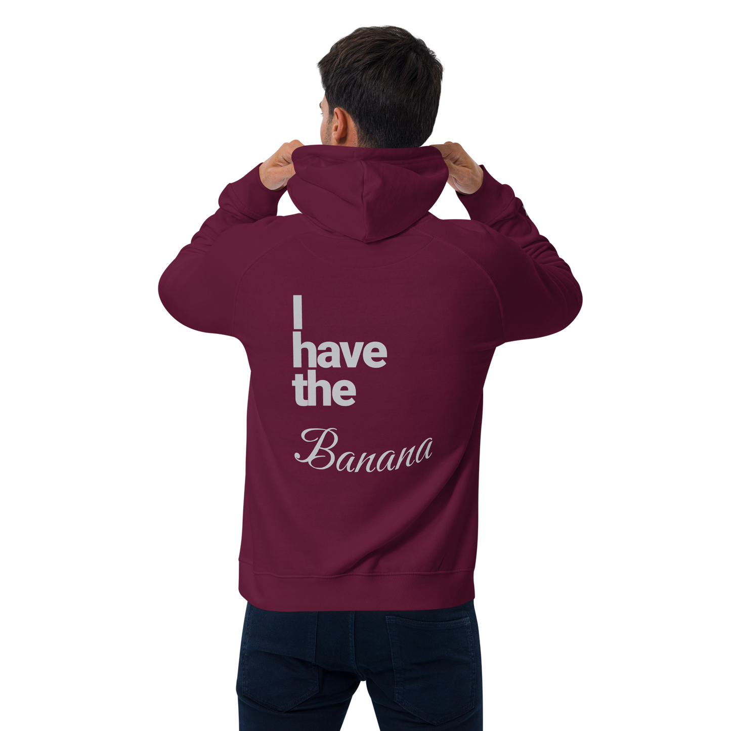 Sweat à capuche écologique Raglan unisexe imprimé dos "banana"