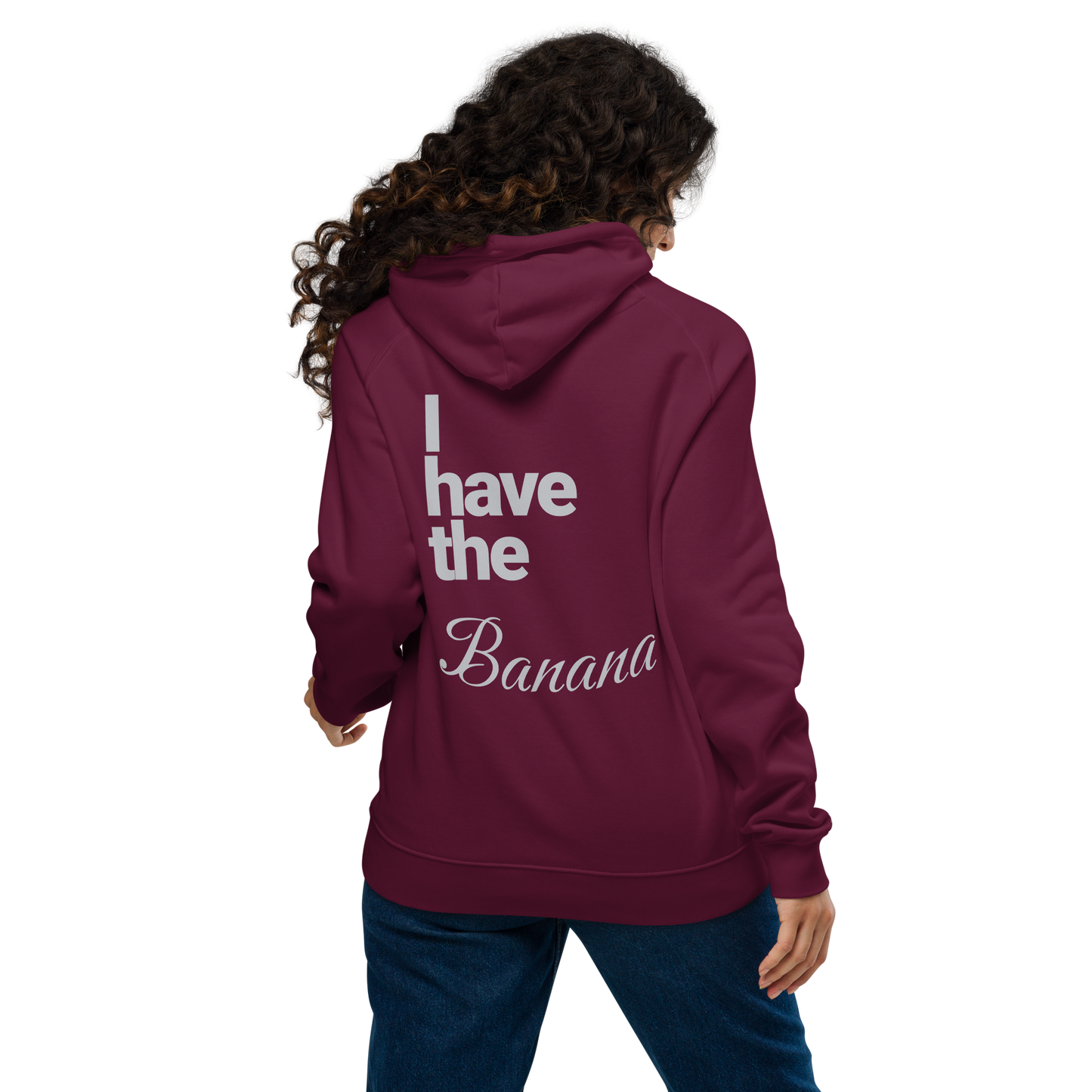 Sweat à capuche écologique Raglan unisexe imprimé dos "banana"