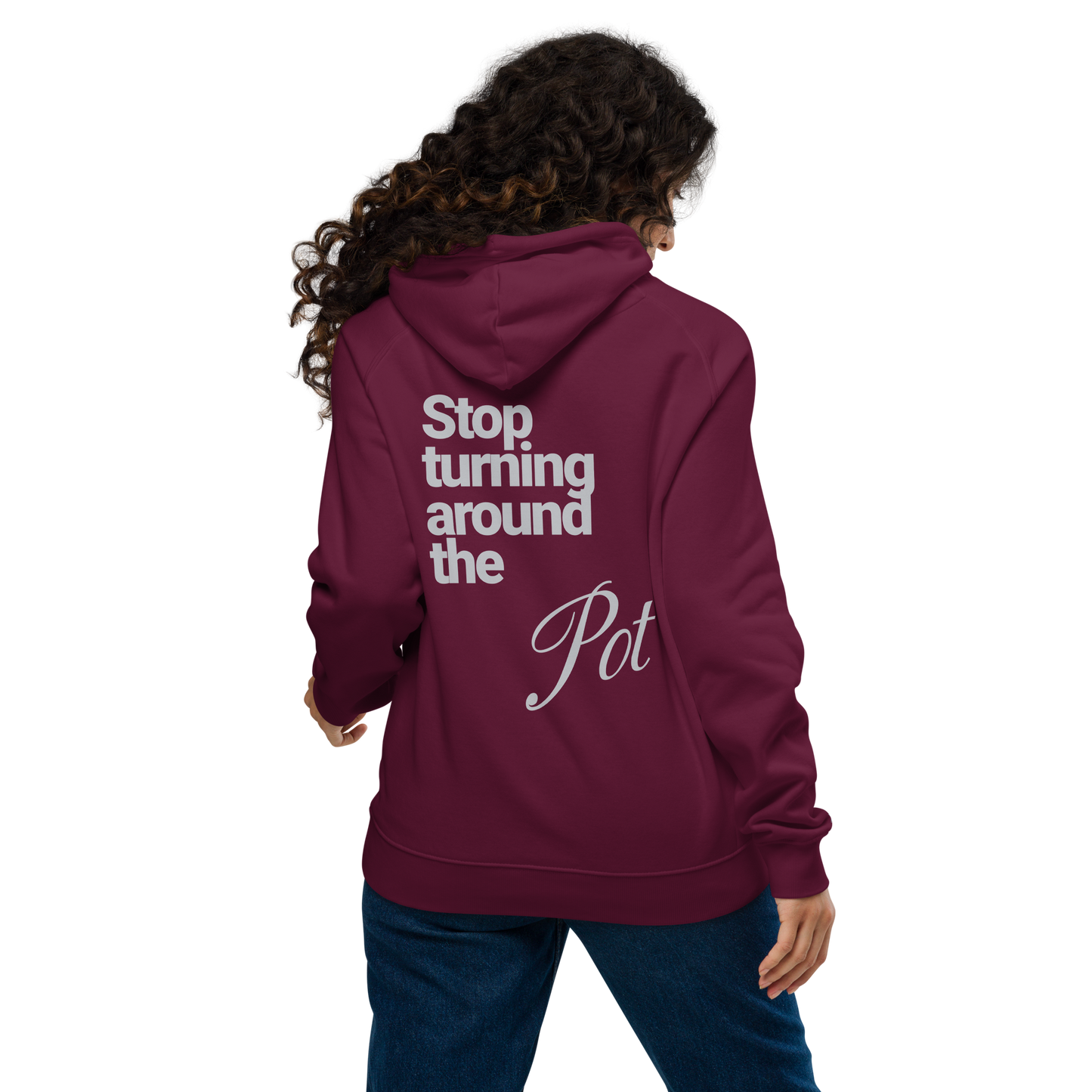 Sweat à capuche écologique Raglan unisexe imprimé dos "pot"