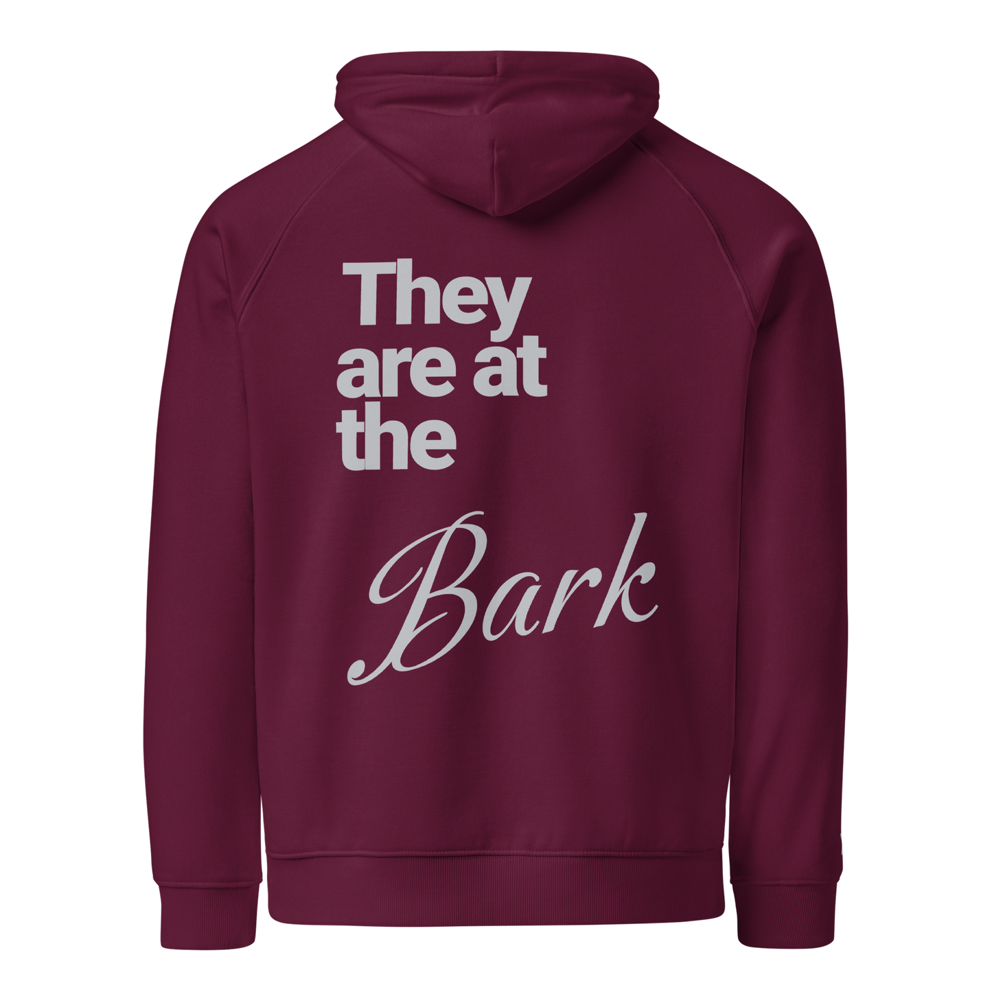 Sweat à capuche écologique Raglan unisexe imprimé dos "bark"