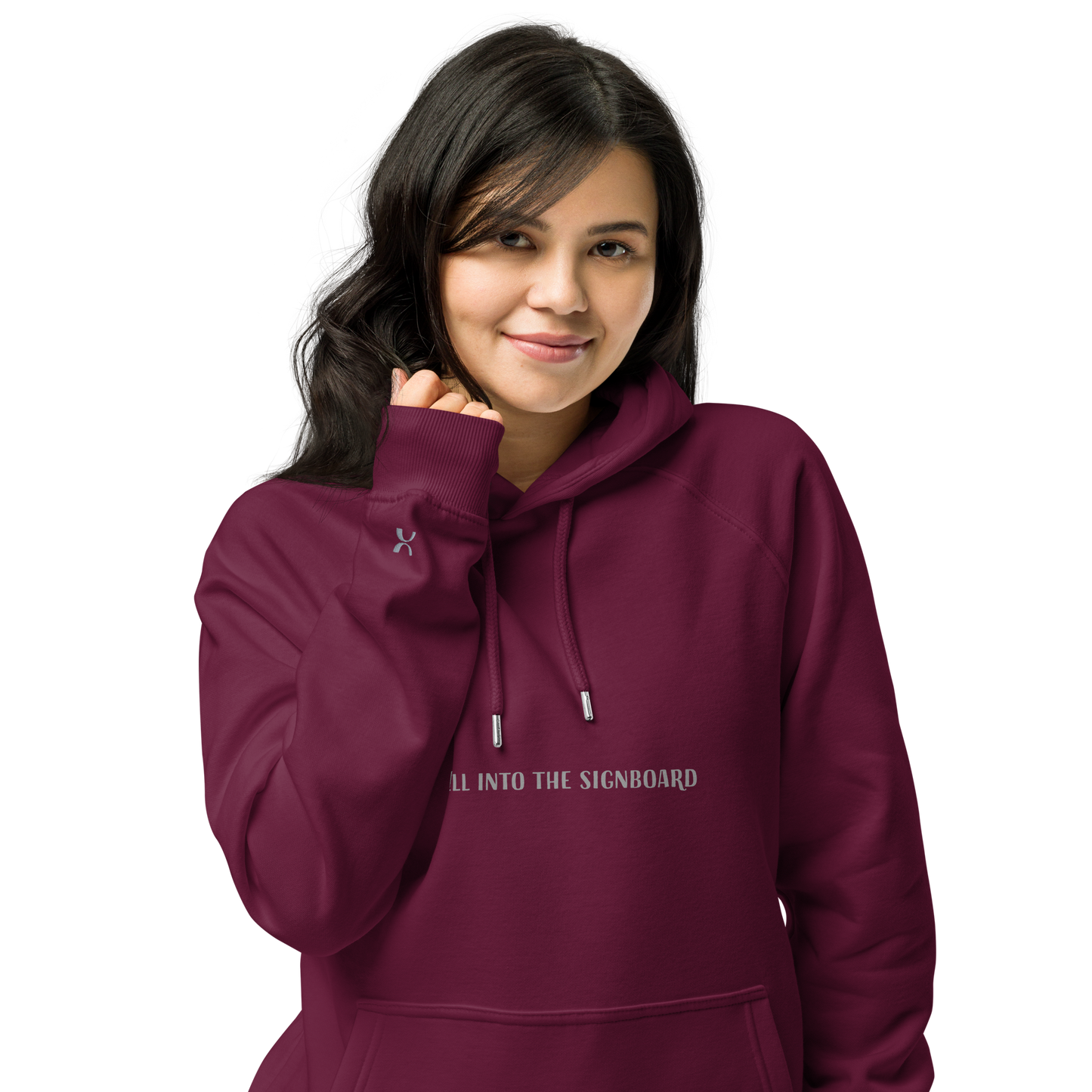 Sweat à capuche écologique Raglan unisexe "signboard"