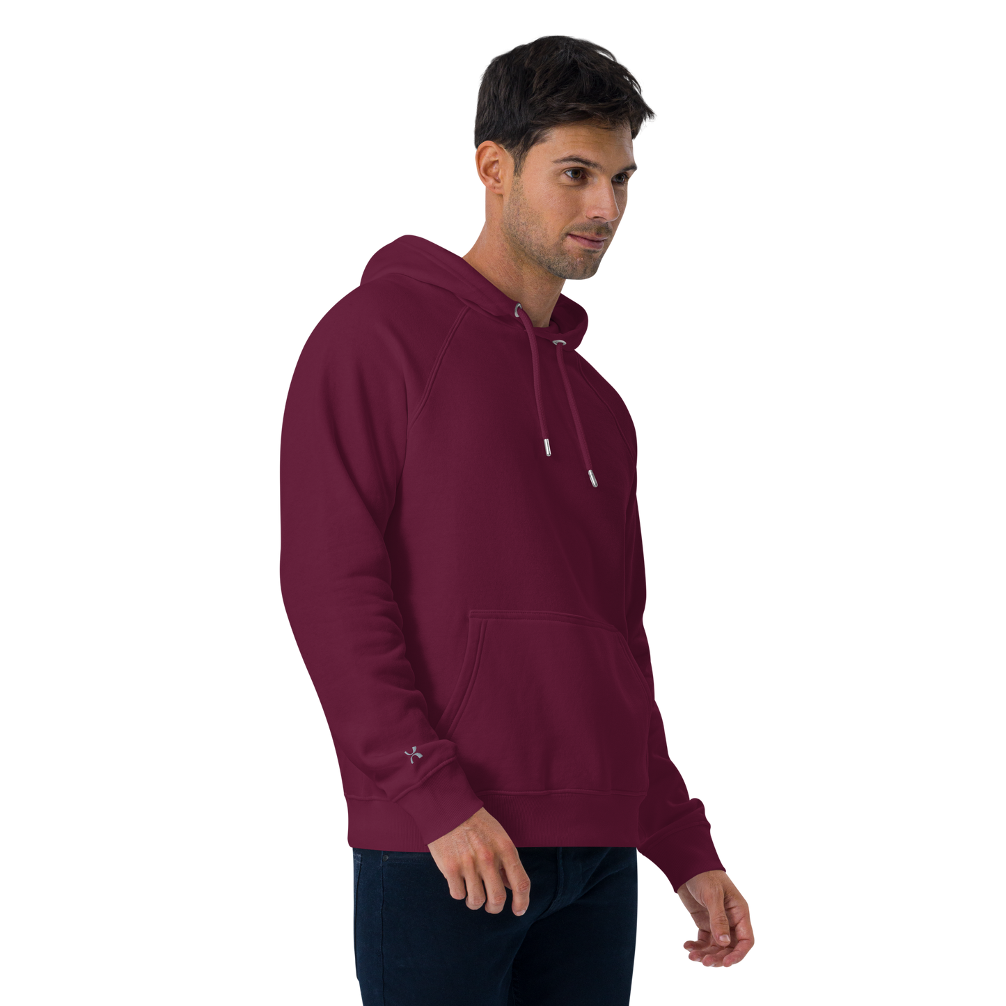Sweat à capuche écologique Raglan unisexe imprimé dos "bean"
