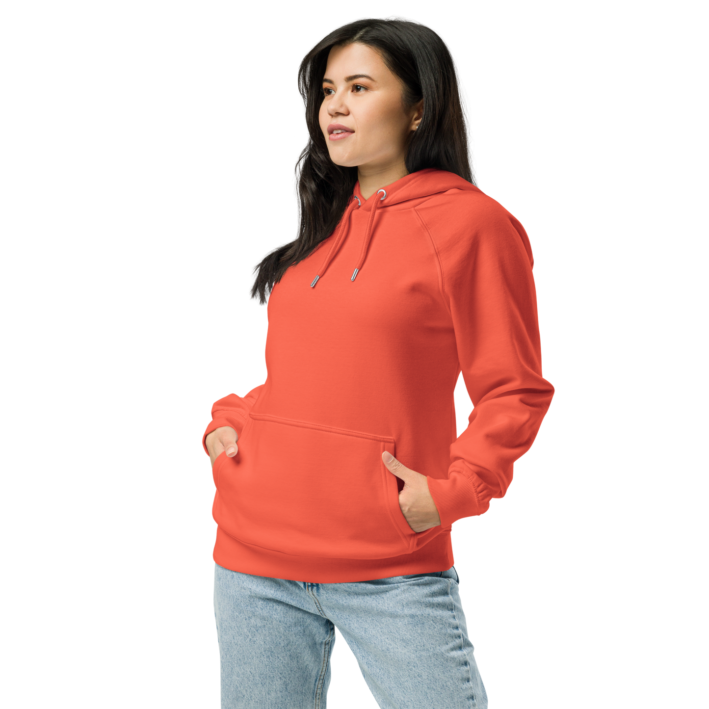 Sweat à capuche écologique Raglan unisexe imprimé dos "strawberry"