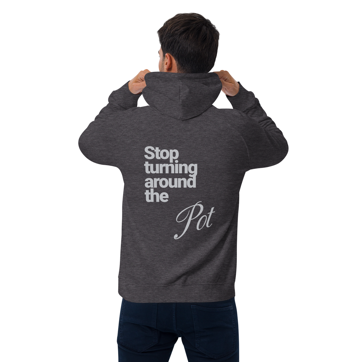 Sweat à capuche écologique Raglan unisexe imprimé dos "pot"