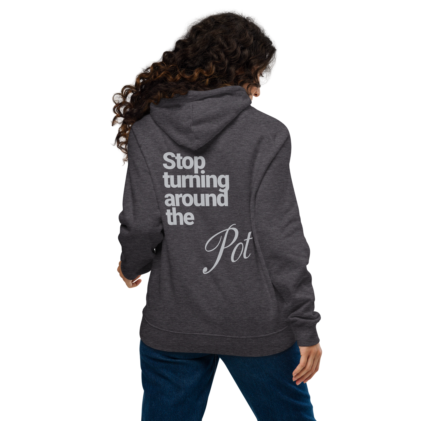 Sweat à capuche écologique Raglan unisexe imprimé dos "pot"