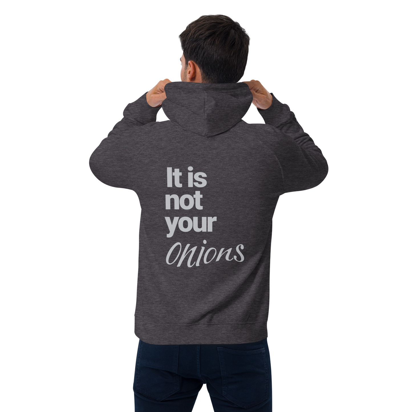 Sweat à capuche écologique Raglan unisexe imprimé dos "onions"