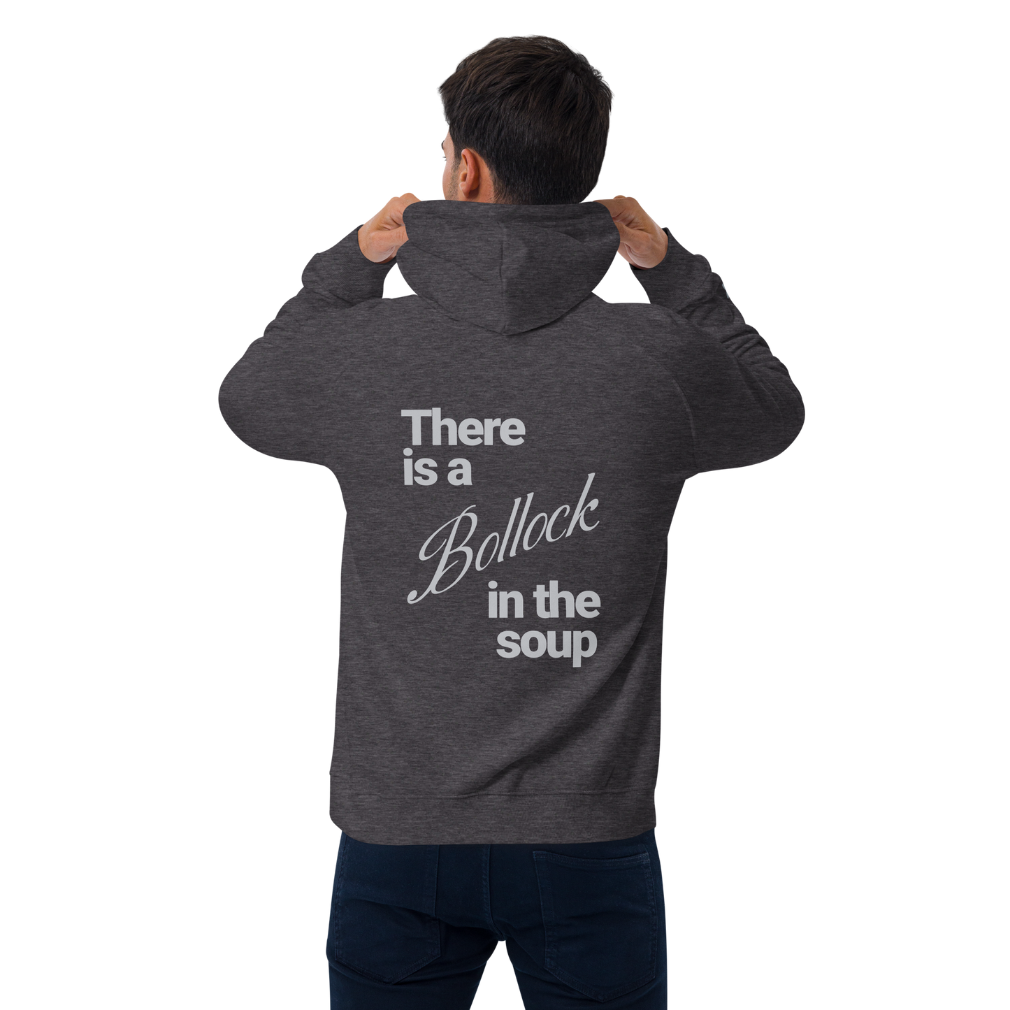Sweat à capuche écologique Raglan unisexe imprimé dos "bollock"
