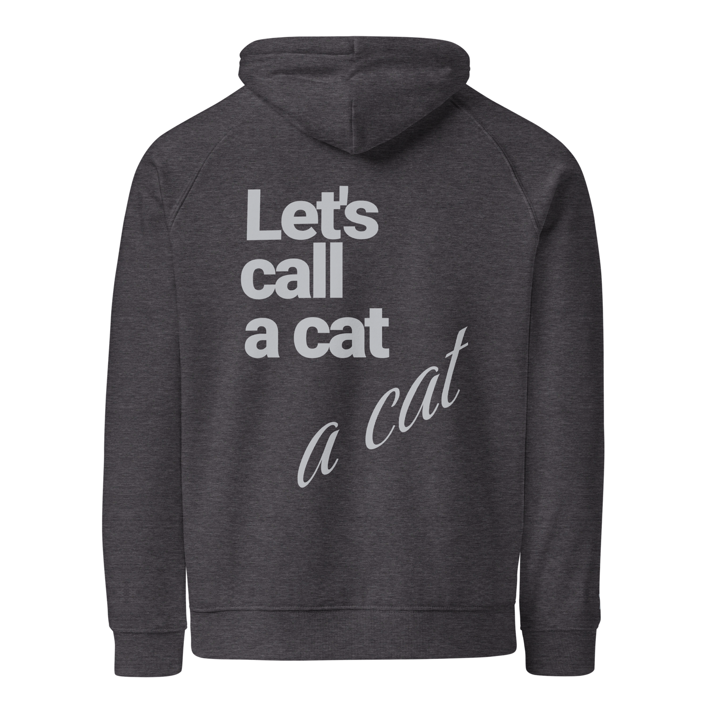 Sweat à capuche écologique Raglan unisexe imprimé dos "cat"