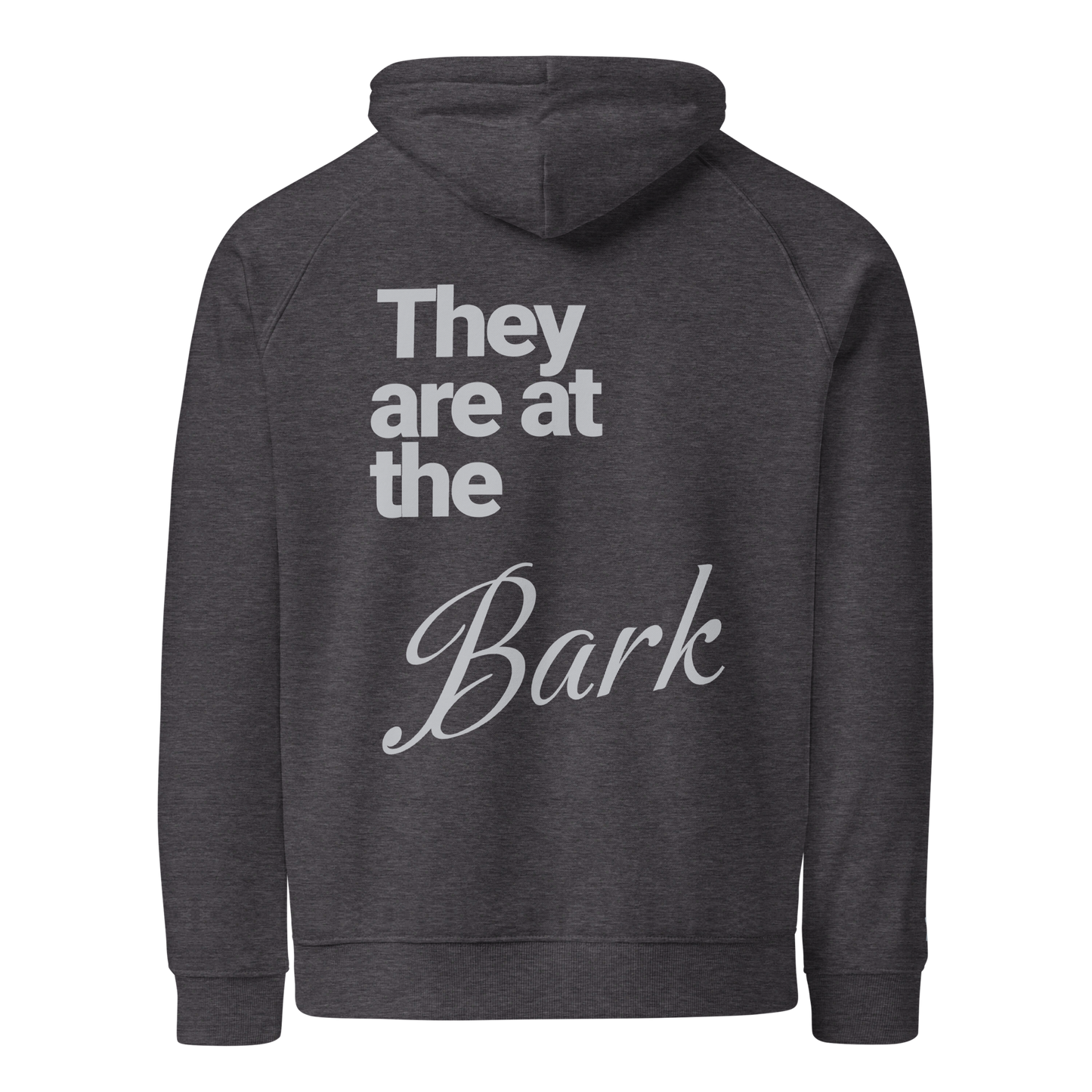 Sweat à capuche écologique Raglan unisexe imprimé dos "bark"