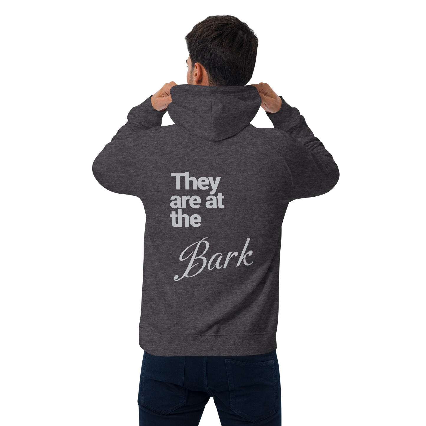Sweat à capuche écologique Raglan unisexe imprimé dos "bark"