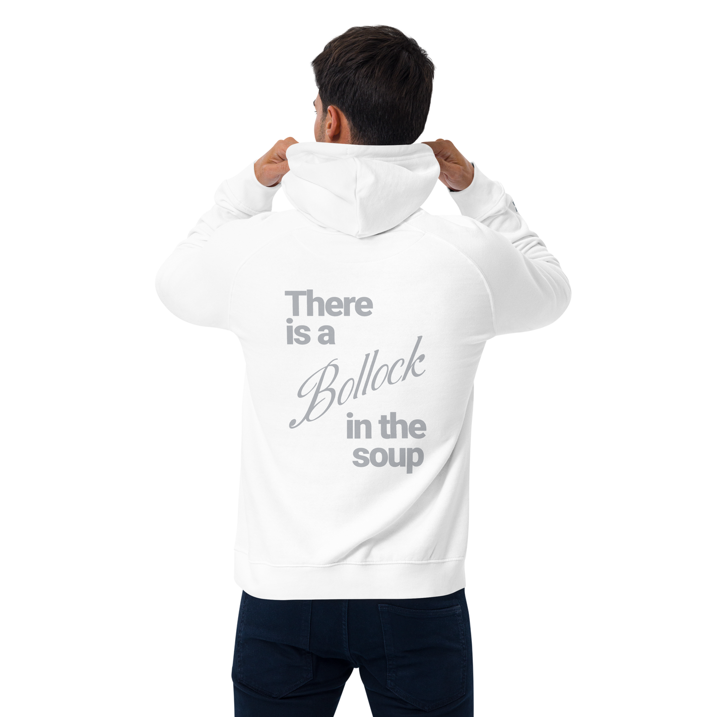 Sweat à capuche écologique Raglan unisexe imprimé dos "bollock"
