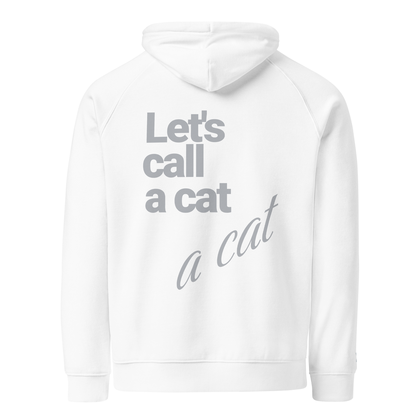 Sweat à capuche écologique Raglan unisexe imprimé dos "cat"