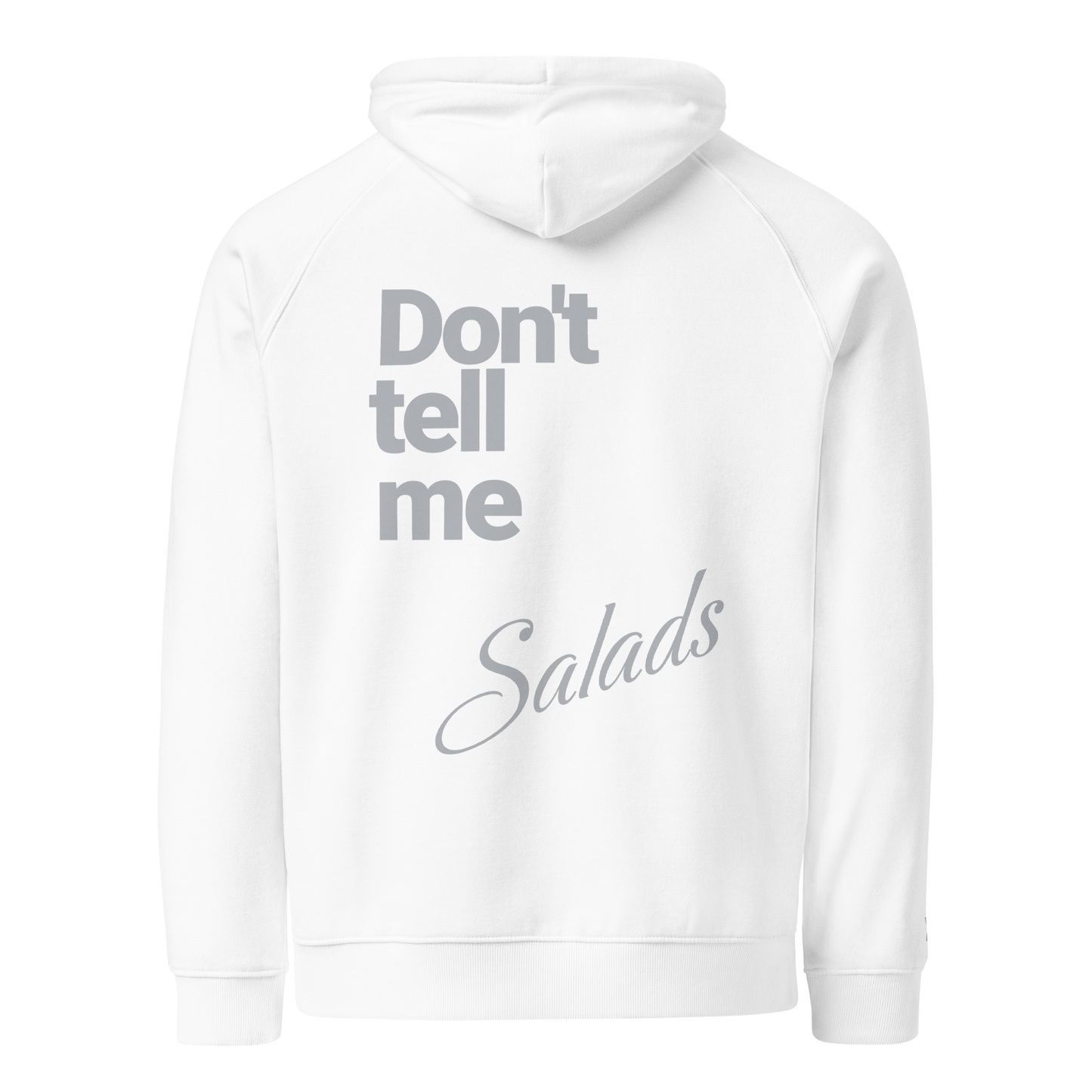 Sweat à capuche écologique Raglan unisexe imprimé dos "salads"