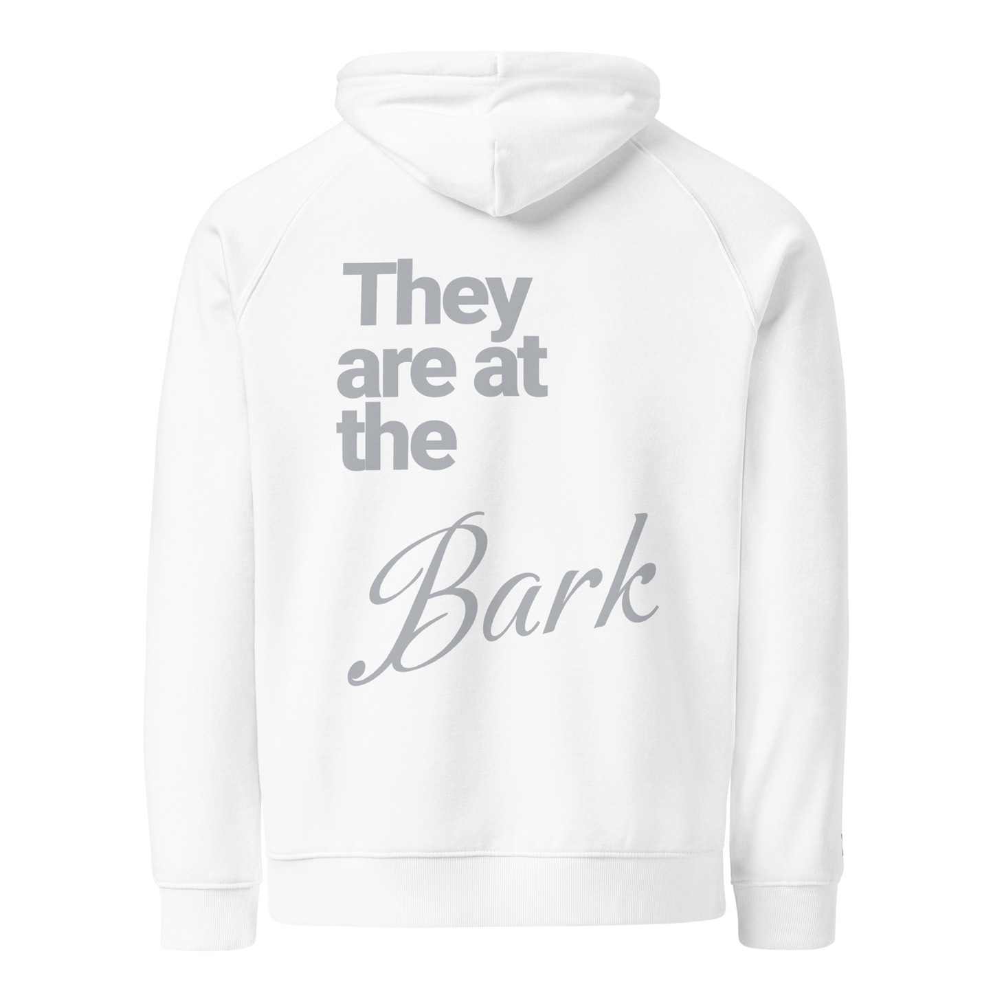 Sweat à capuche écologique Raglan unisexe imprimé dos "bark"