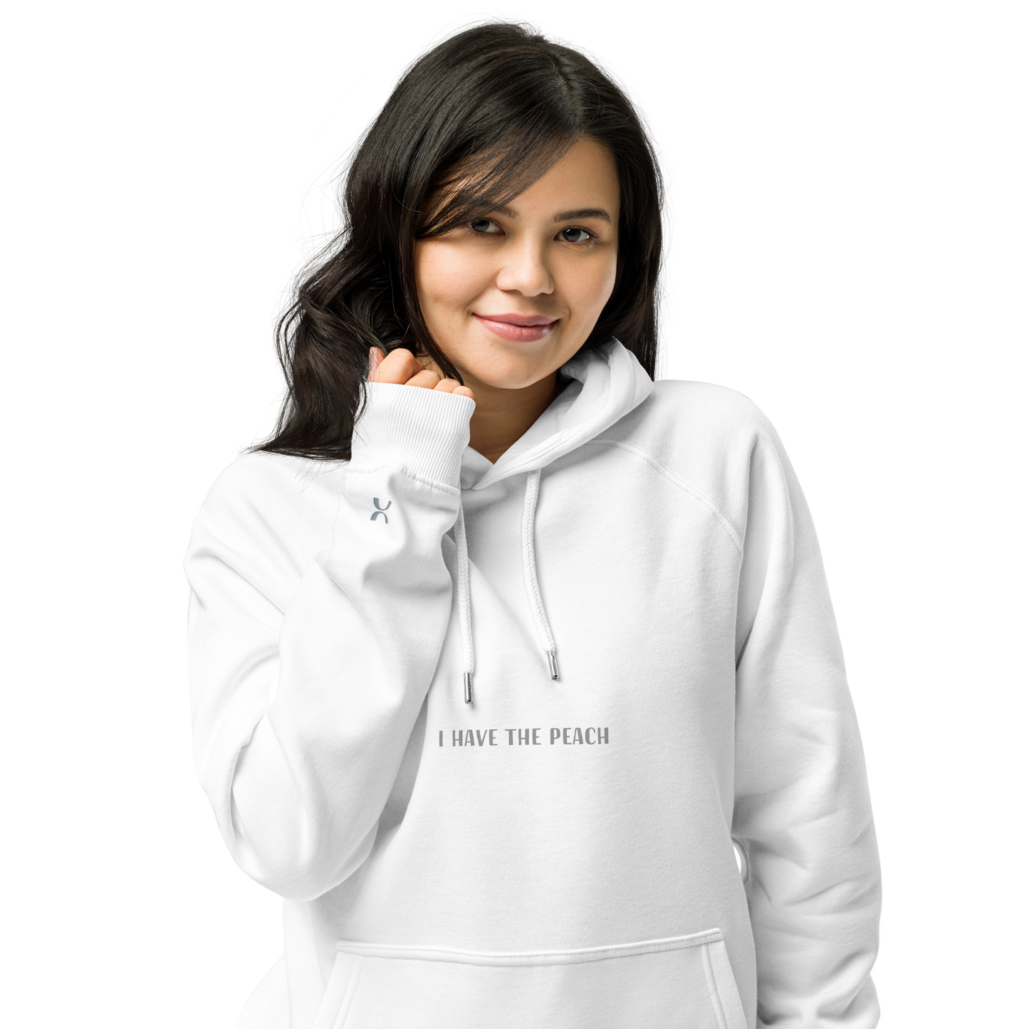 Sweat à capuche écologique Raglan unisexe "peach"