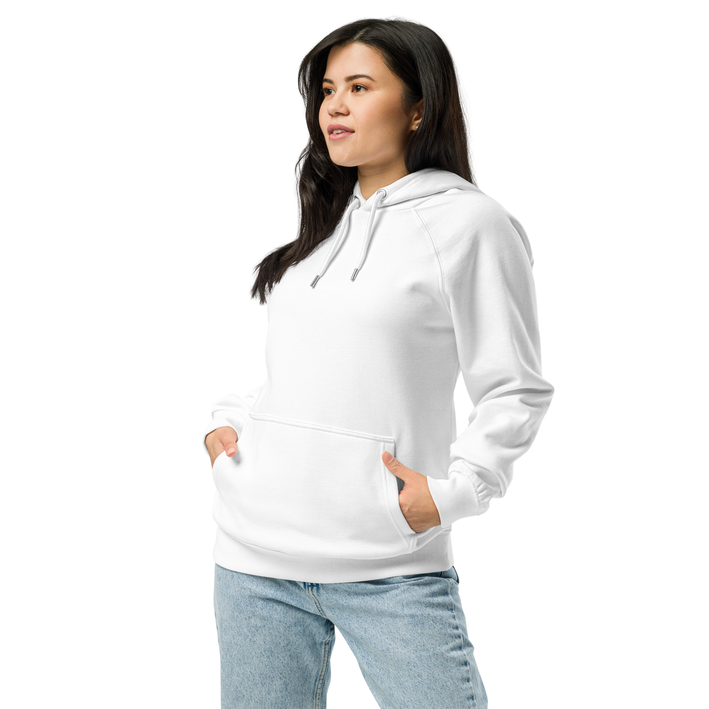 Sweat à capuche écologique Raglan unisexe imprimé dos "strawberry"