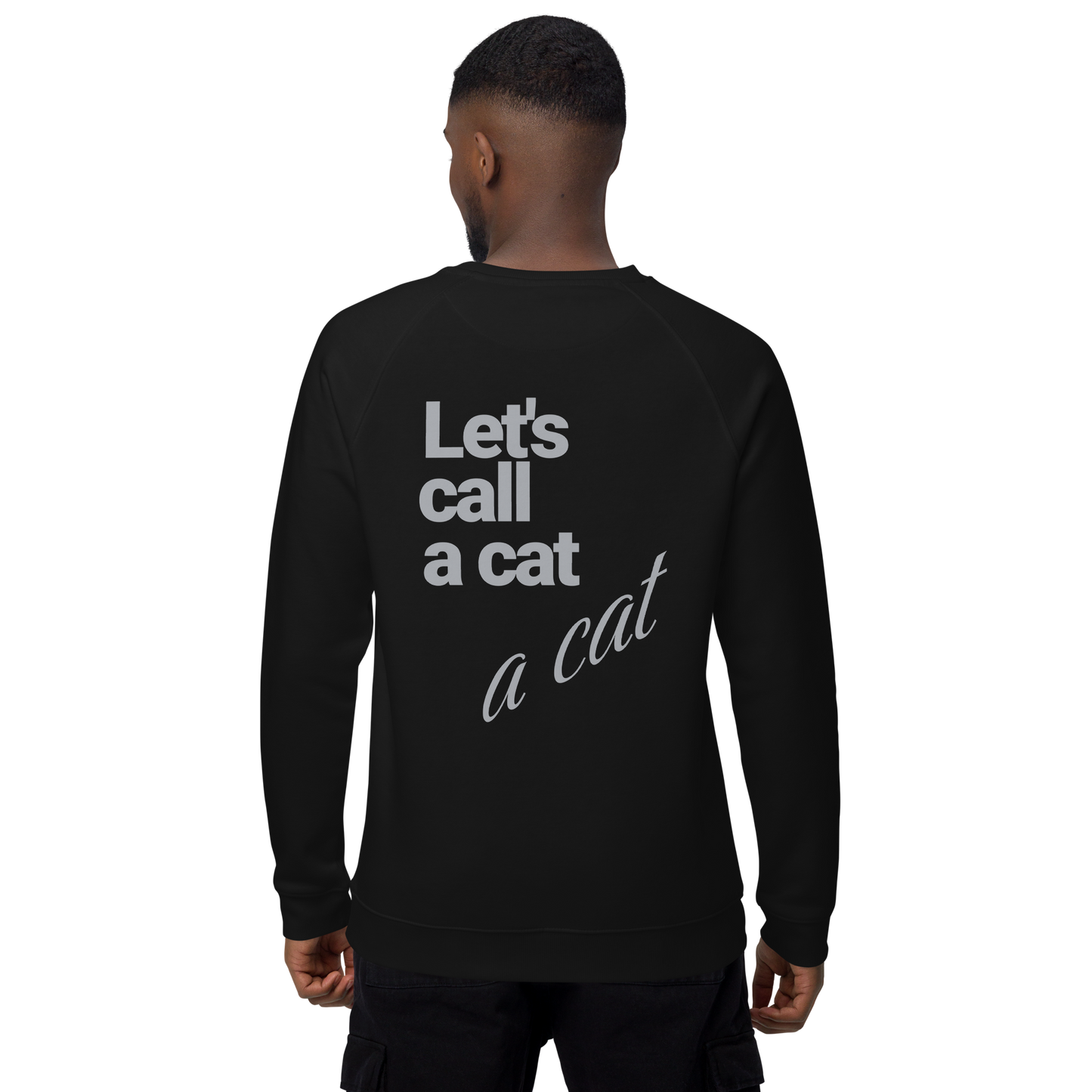 Sweatshirt écologique raglan unisexe "cat"