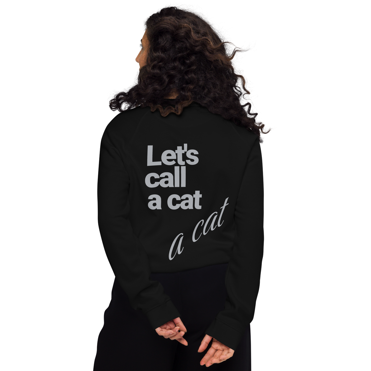 Sweatshirt écologique raglan unisexe "cat"