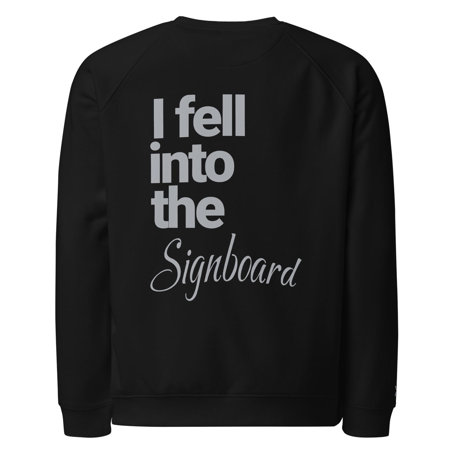 Sweatshirt écologique raglan unisexe "signboard"