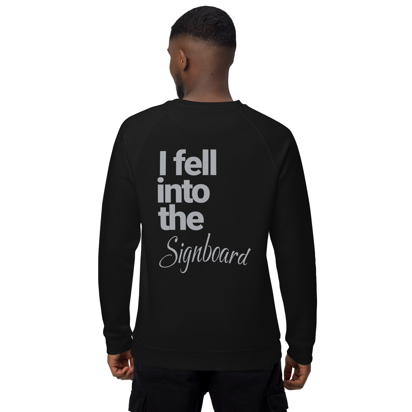 Sweatshirt écologique raglan unisexe "signboard"