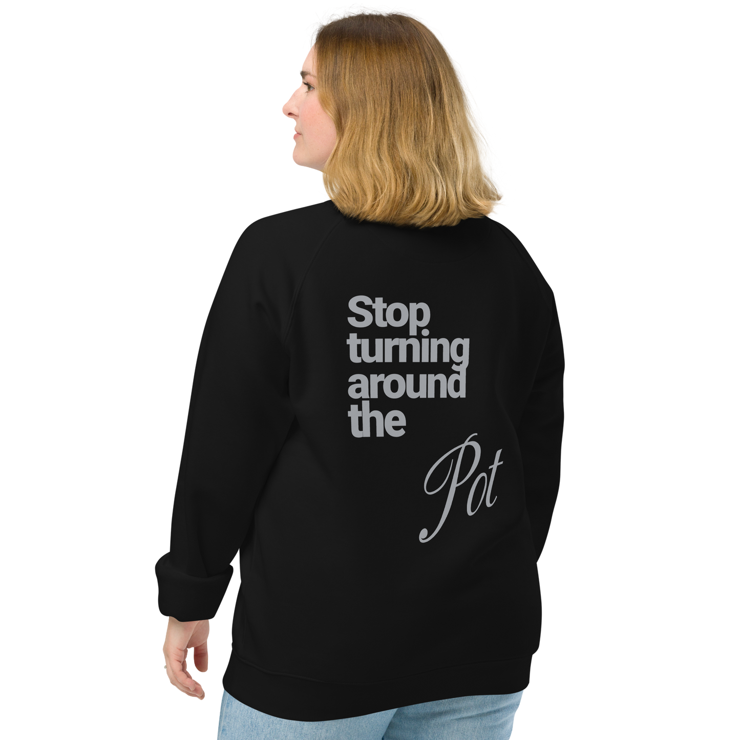 Sweatshirt écologique raglan unisexe "pot"