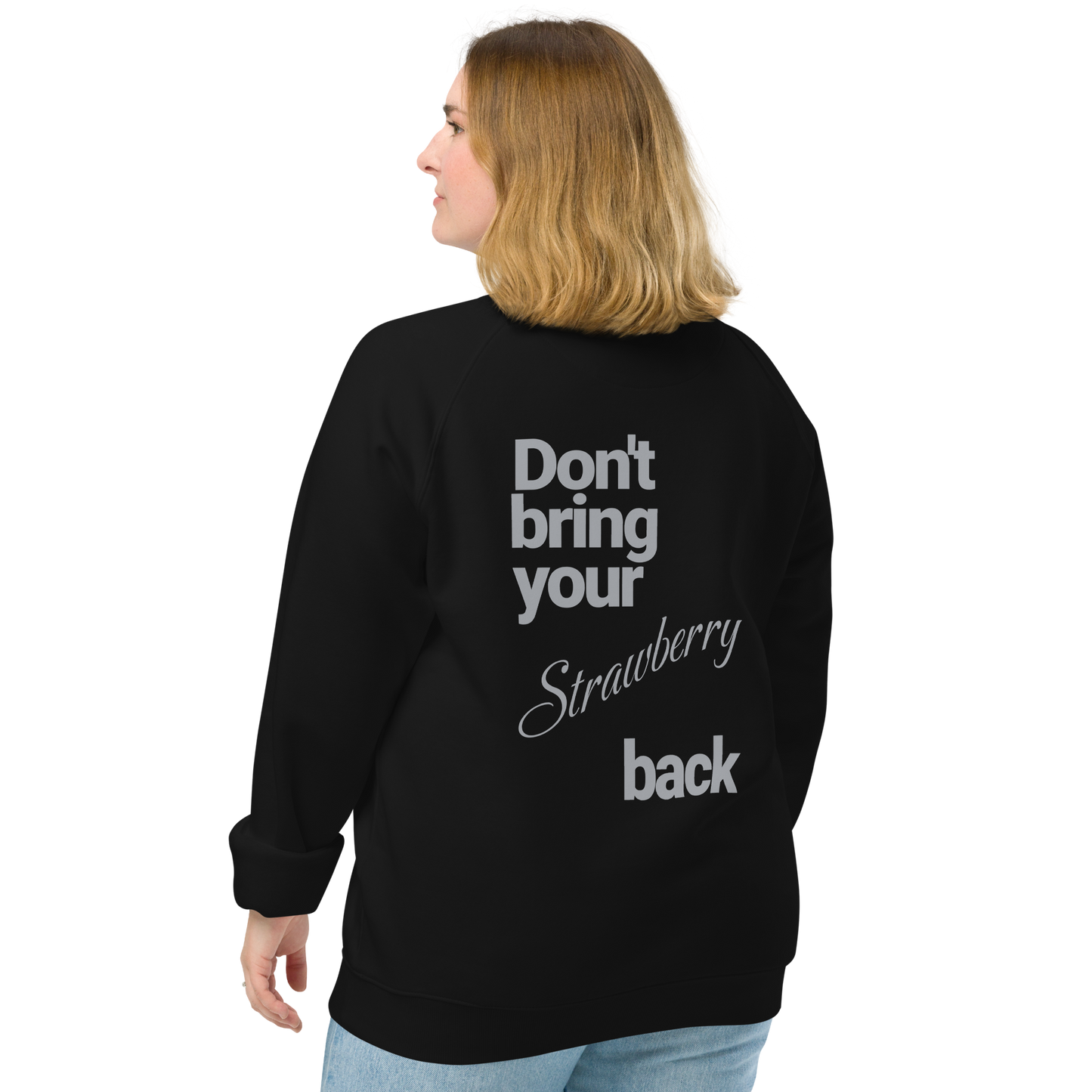 Sweatshirt écologique raglan unisexe "strawberry"