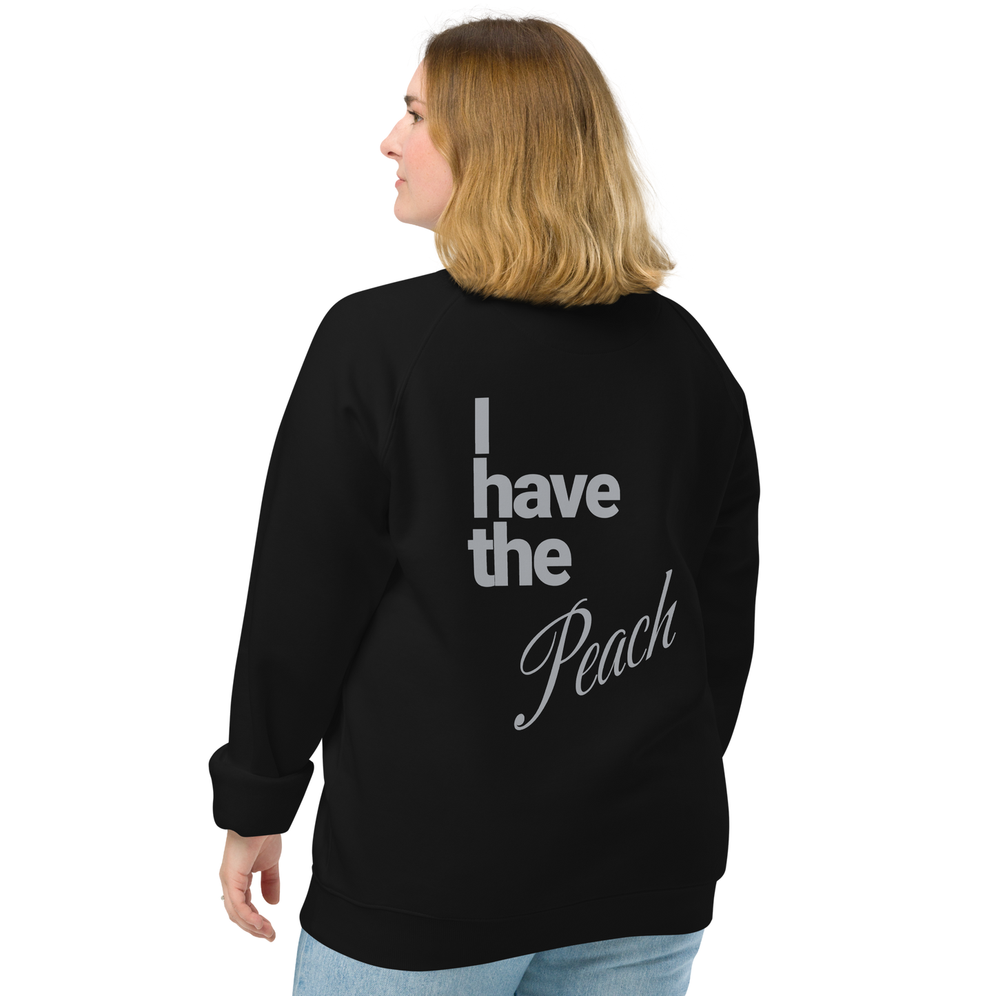 Sweatshirt écologique raglan unisexe "peach"