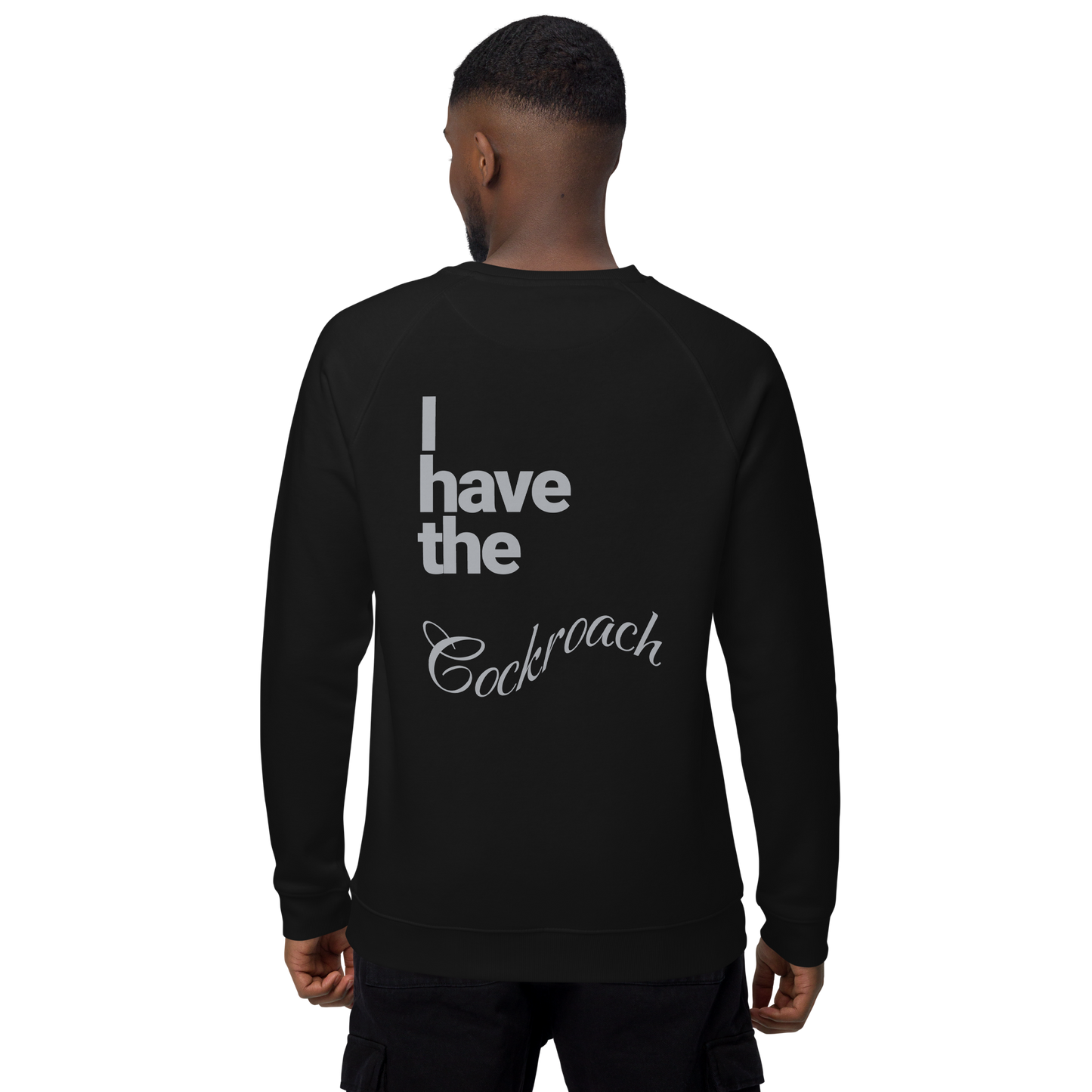 Sweatshirt écologique raglan unisexe dos "cockroach"