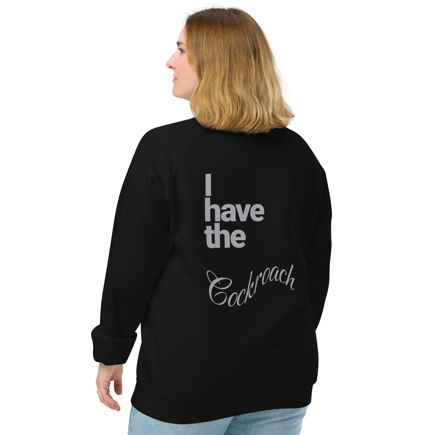 Sweatshirt écologique raglan unisexe dos "cockroach"