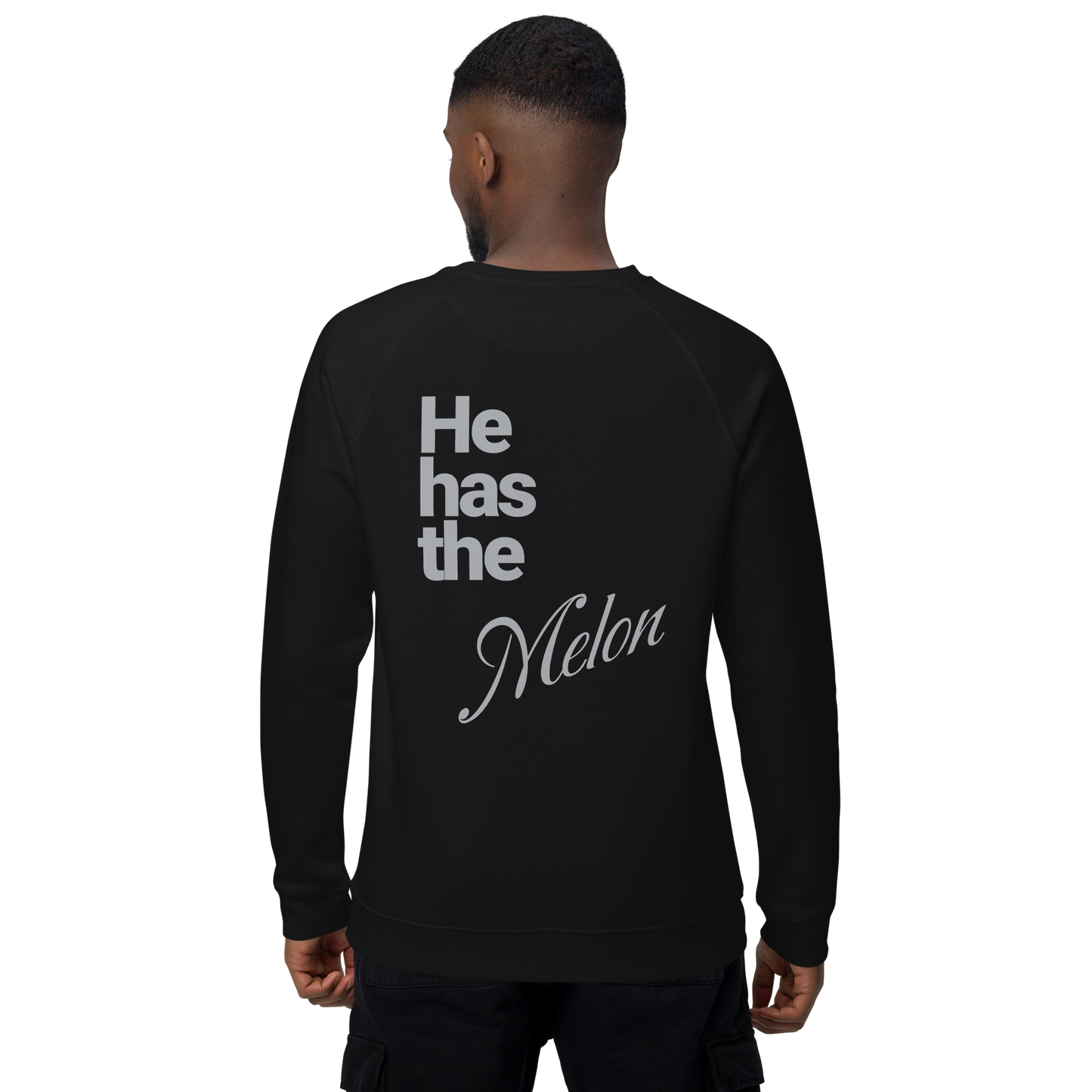 Sweatshirt écologique raglan unisexe "melon"