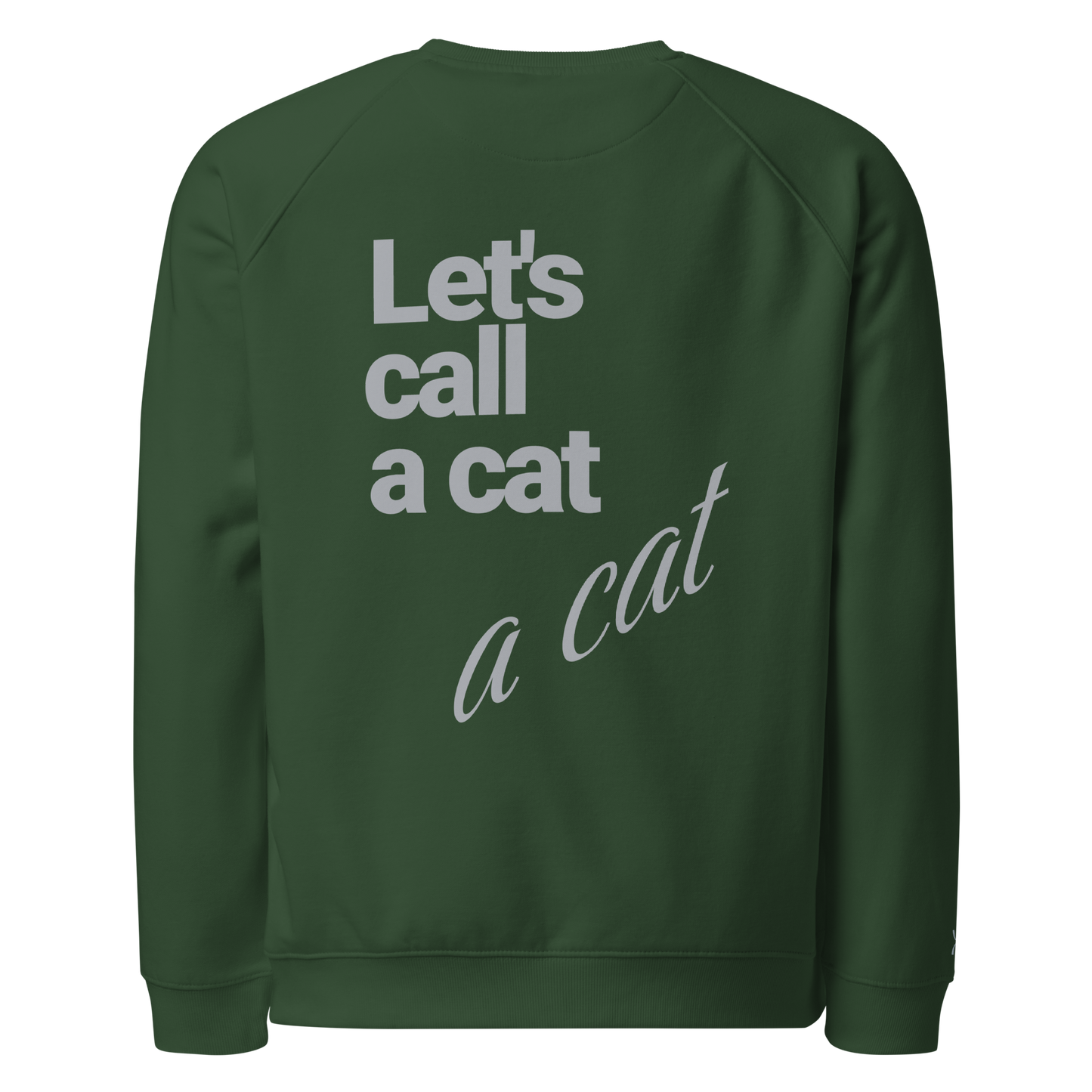 Sweatshirt écologique raglan unisexe "cat"