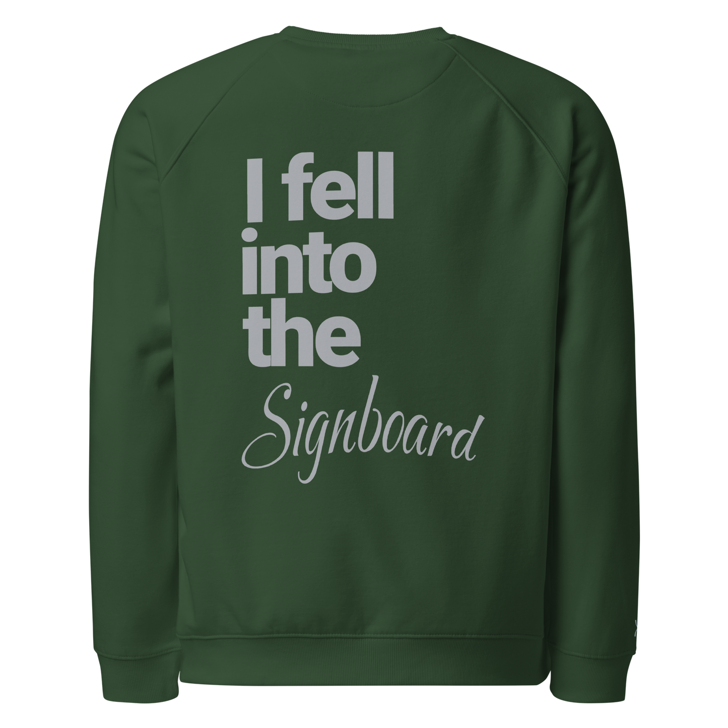 Sweatshirt écologique raglan unisexe "signboard"