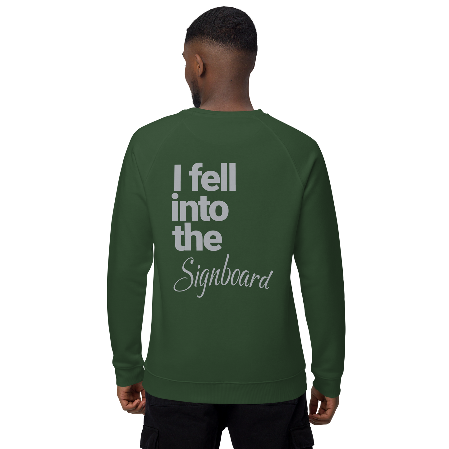 Sweatshirt écologique raglan unisexe "signboard"