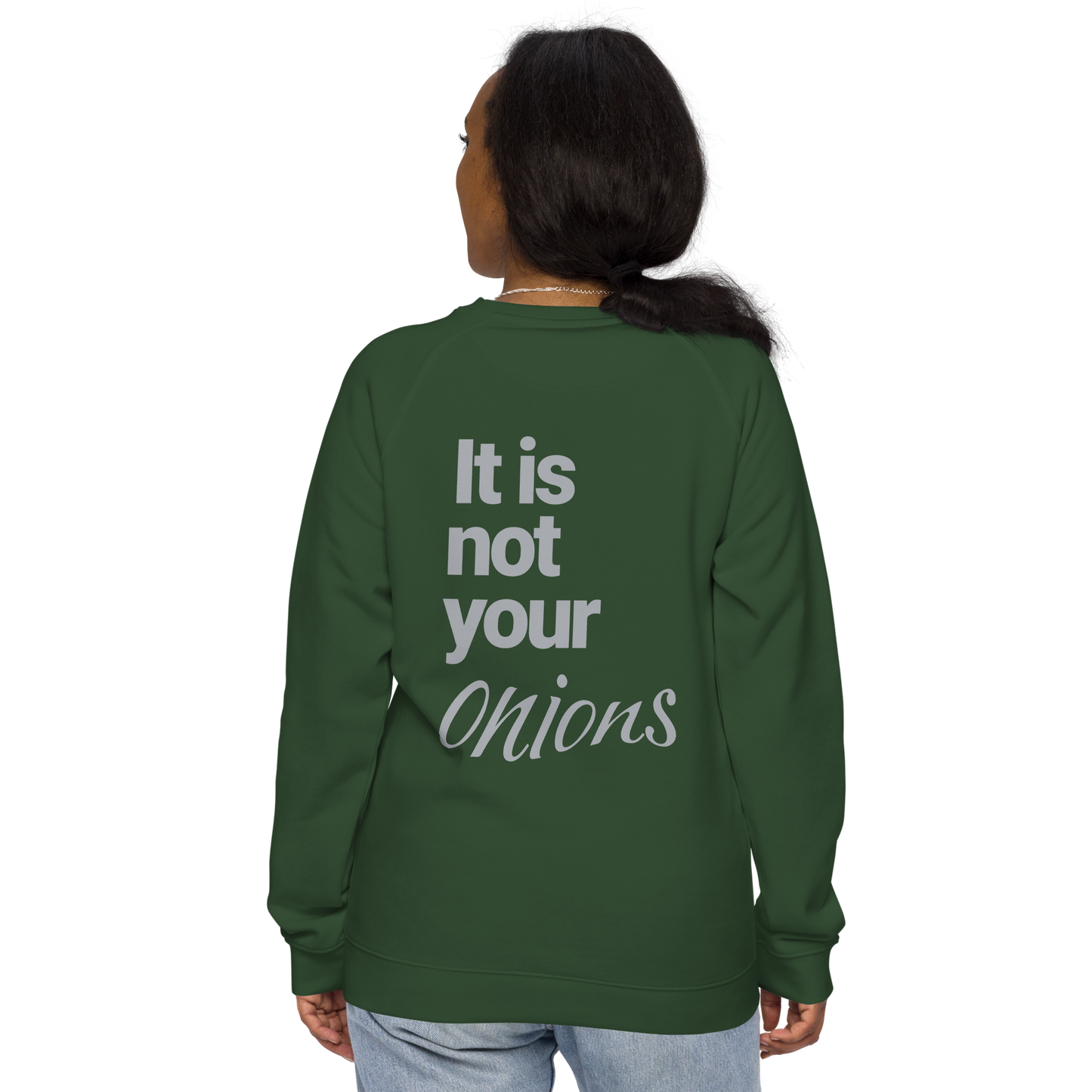 Sweatshirt écologique raglan unisexe "onions"