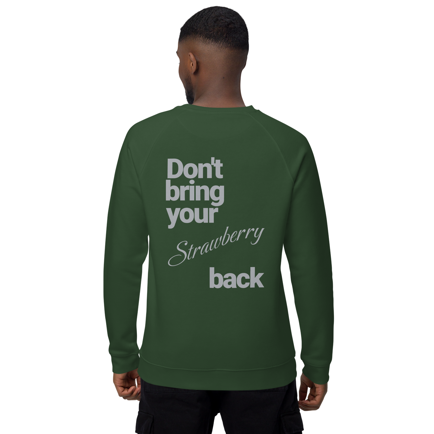 Sweatshirt écologique raglan unisexe "strawberry"