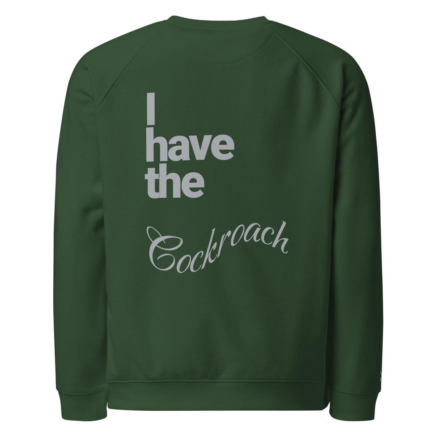 Sweatshirt écologique raglan unisexe dos "cockroach"