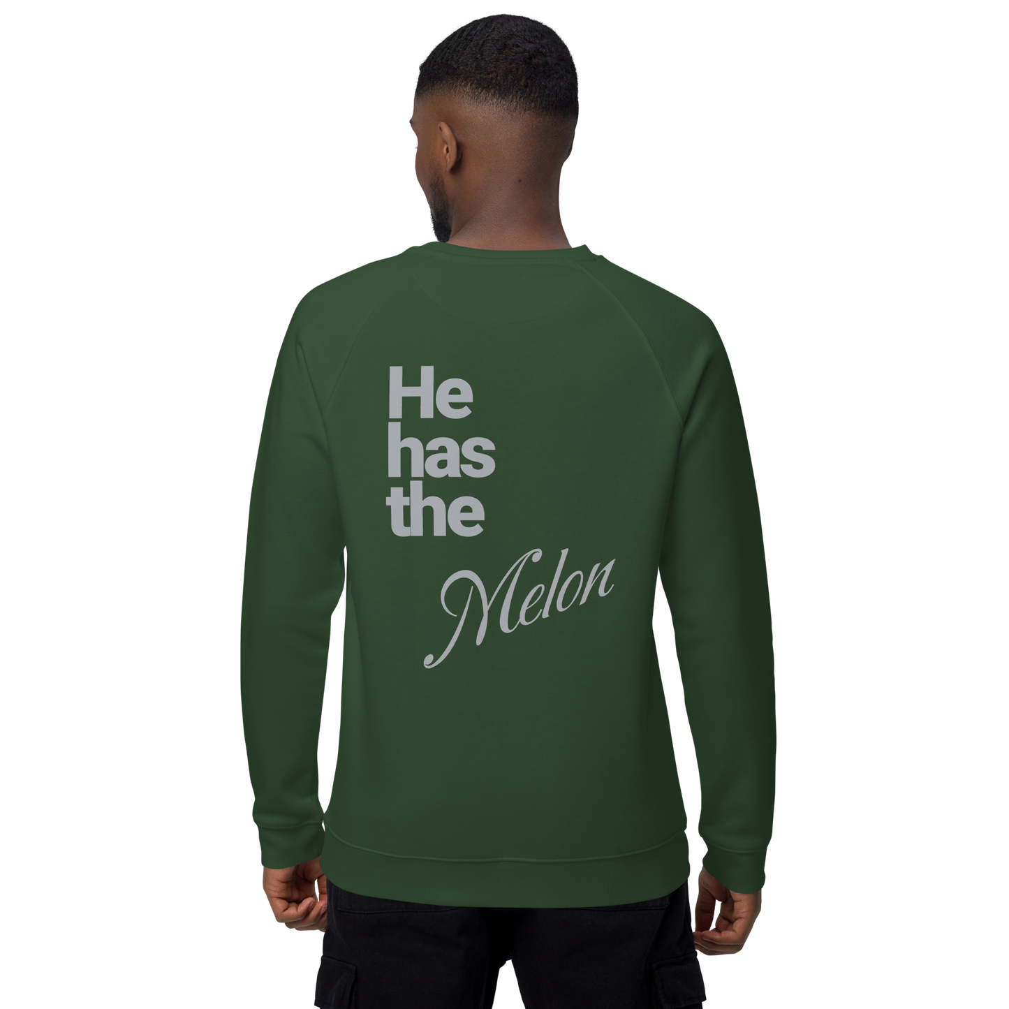 Sweatshirt écologique raglan unisexe "melon"