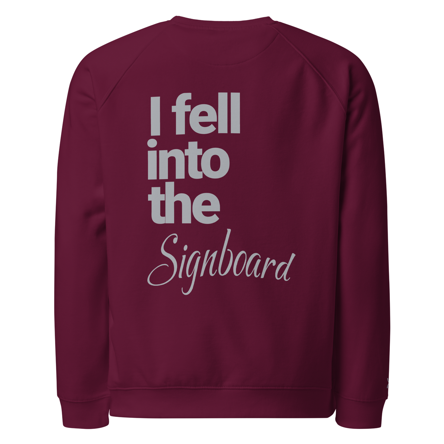 Sweatshirt écologique raglan unisexe "signboard"