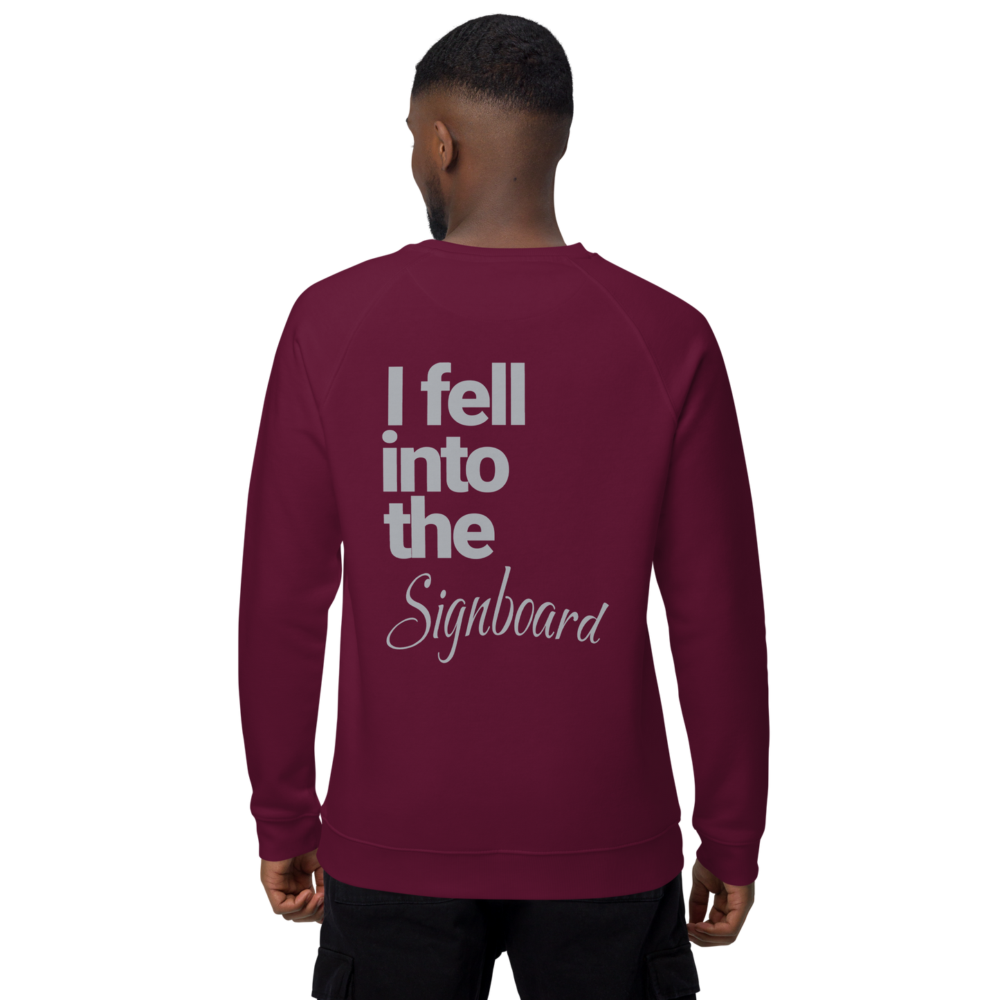 Sweatshirt écologique raglan unisexe "signboard"