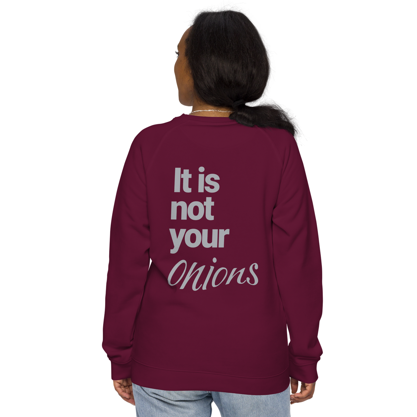 Sweatshirt écologique raglan unisexe "onions"