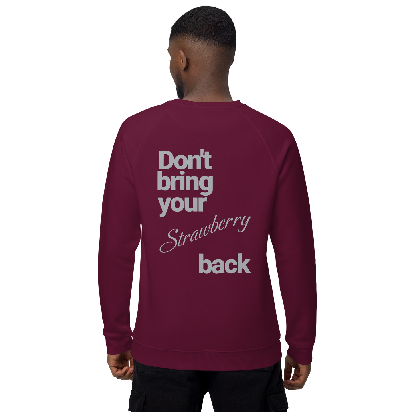 Sweatshirt écologique raglan unisexe "strawberry"